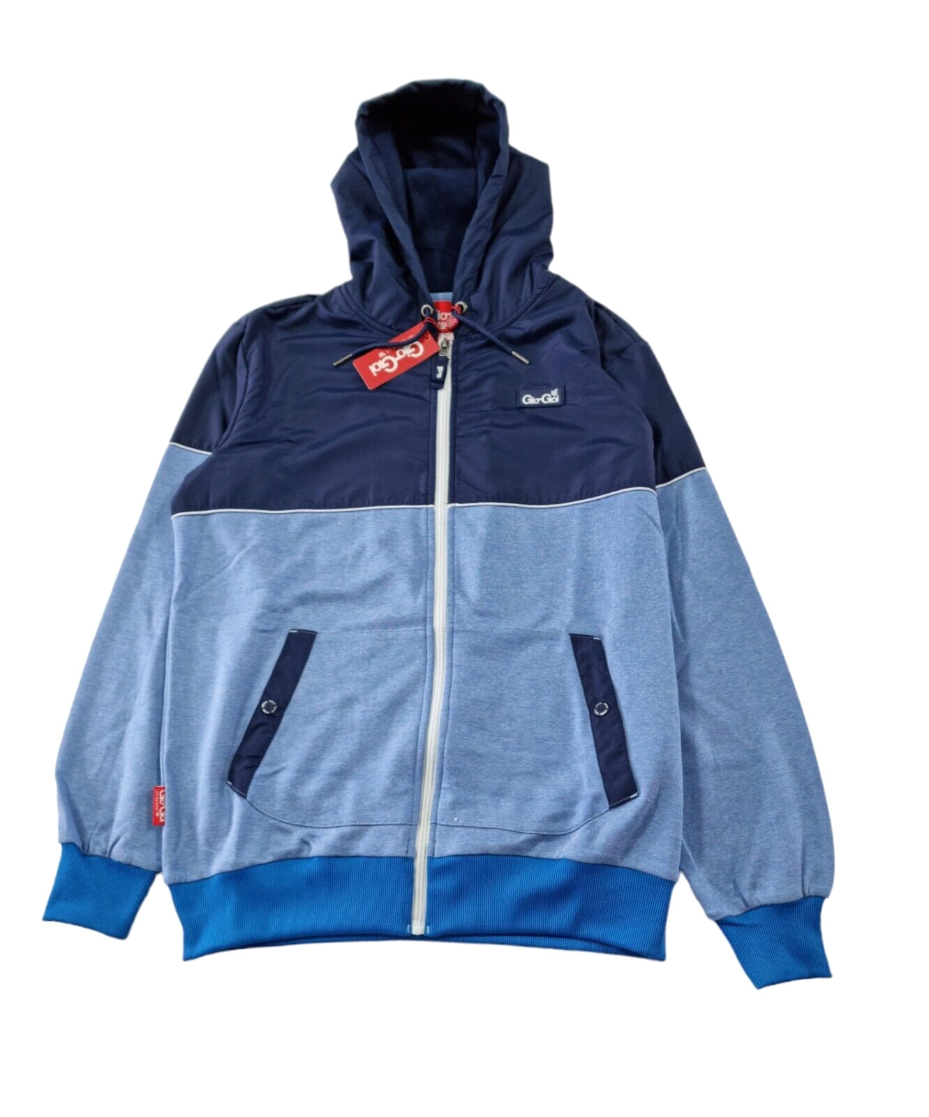Gio Goi Men's Blue / Navy Minshull Full Zip Hoodie Size UK M 43" Chest Oversize image 9
