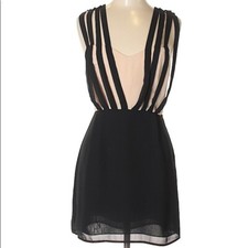 Urban Outfitters Double in Brass black strappy dress small S NWT