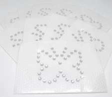 Pack of 10 Self-Adhesive Swarovski Crystal Body Tattoos - Butterfly Design