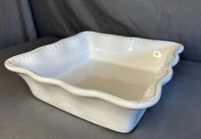 Pier 1 Hand-Painted Stoneware Baker Baking Serving Casserole Dish 