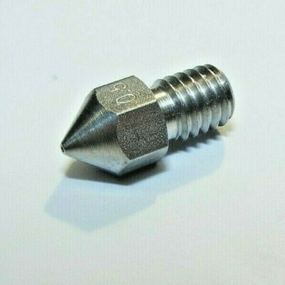 QTY10 STAINLESS STEEL NOZZLE 1.75ID 13L 6MM 0.5 TIP HEX 3D PRINTER USA FREESHIP