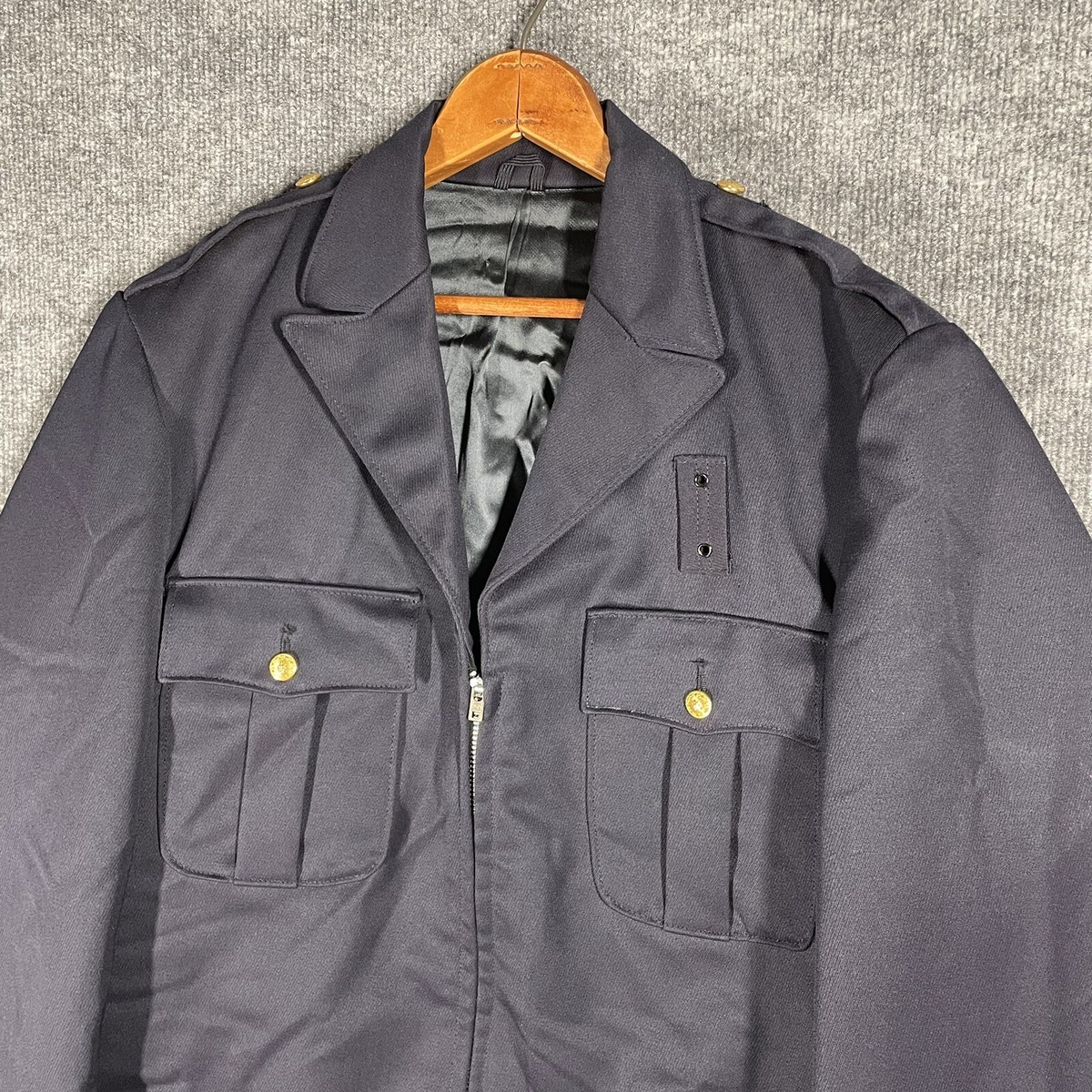 【60s-70s】Capitol UNIFORMS ジャケット TALON 短丈 VINTAGE 60s 70s Chicago Police Jacket Size 42 R Wool Gabardine