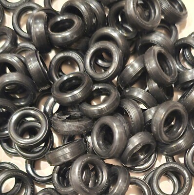 100Pcs 1:43 Scale Tires Good Year Wide Tread  Model Car Rubber Tire