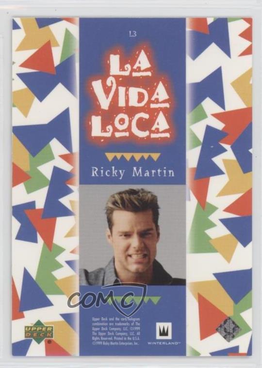 1999 Upper Deck Ricky Martin La Vida Loca Ricky Martin #L3 2rz - Picture 2 of 3
