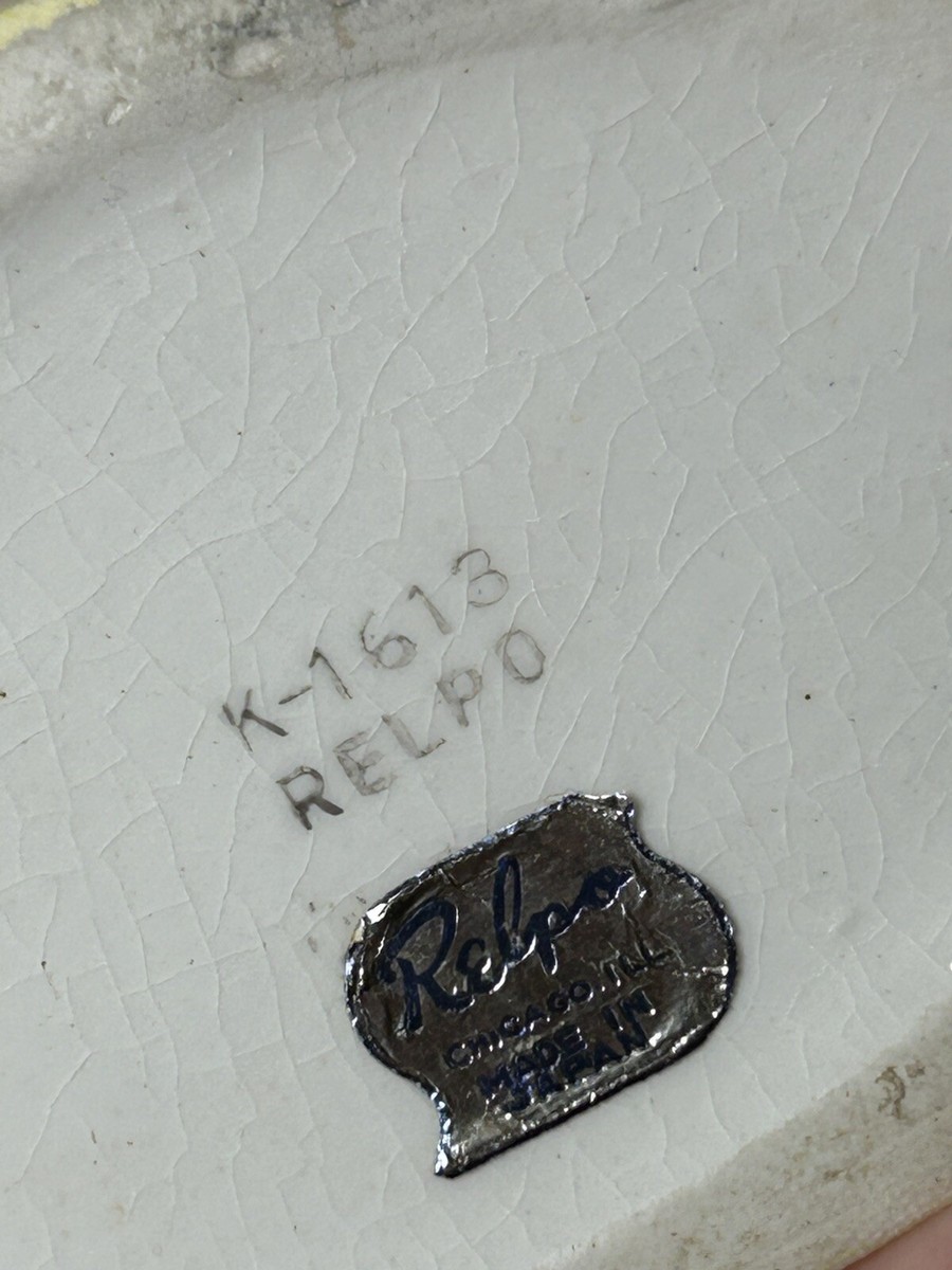 Rare Vintage Lady Head Vase Relpo K-1613 Japan Hat With White