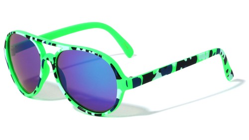 KIDS YOUTH BOYS CAMOUFLAGE CAMO SPORT AVIATOR SUNGLASSES CASUAL RETRO CLASSIC - Picture 2 of 8