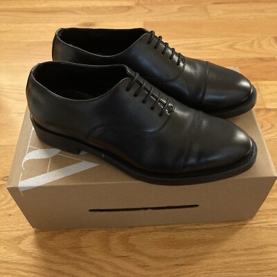 Oxford Zapatos Caballero Zara Zara Man Leather Oxford Black Dress