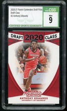 ANTHONY EDWARDS 2020-21 Panini Contenders 2020 Draft Class #2 Rookie CSG 9 Mint