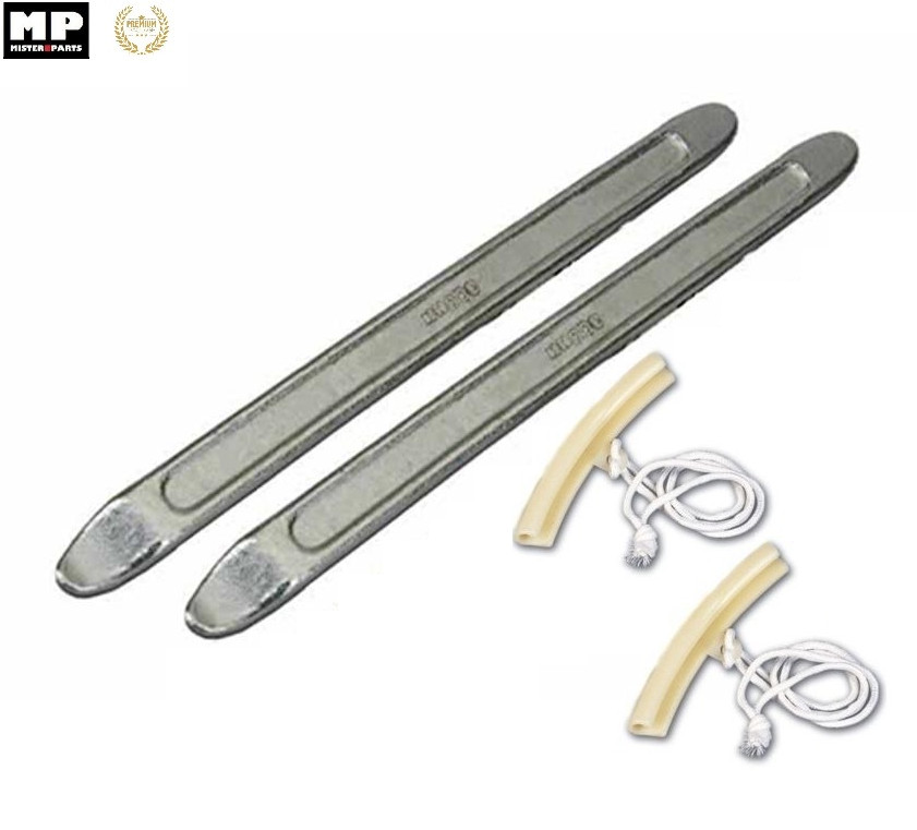 2 démonte-pneu forgés 300 mm avec protections de jante pour moto et scooter
