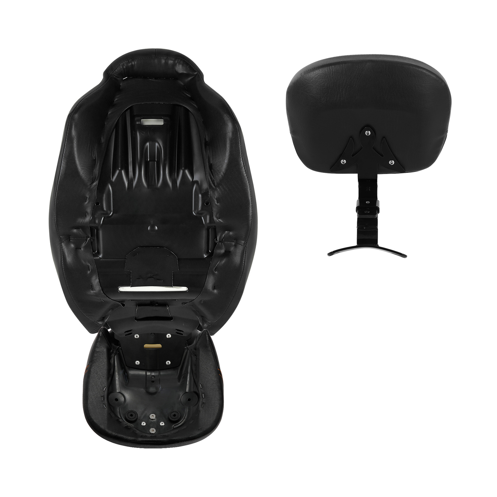 Harley Rider Pad Black Driver Passenger Seat + Rider Pad Fit For Harley Touring Road ...