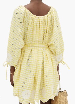 Innika Choo Frida Burds Yellow Gingham Dress size 1. | eBay
