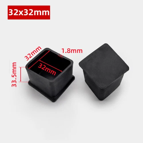 Vierkant Pfosten Rohrkappe Endkappe Silikongummi Kappe Stuhlbeinkappen Endkappen - Picture 14 of 33