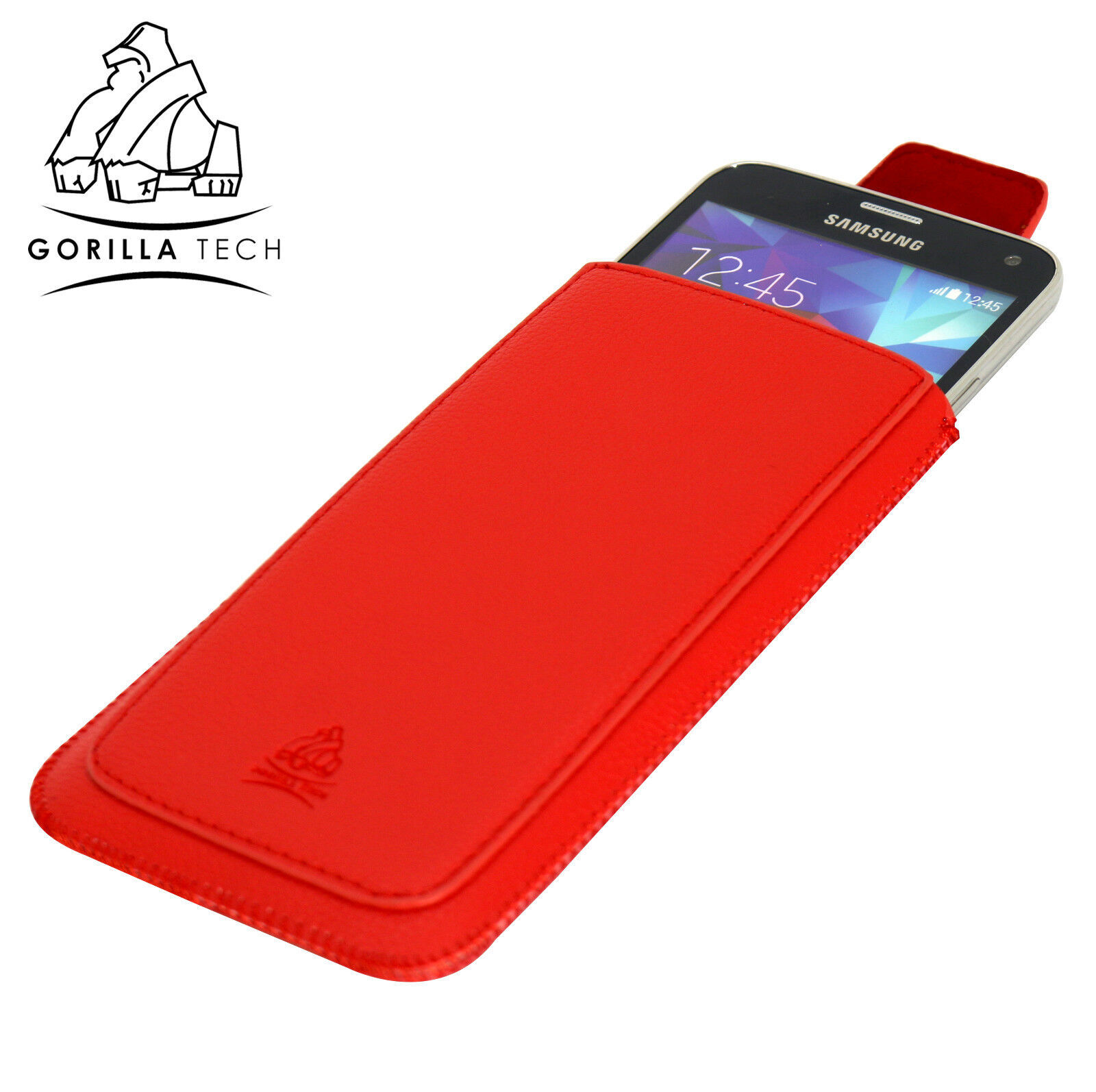Genuine Gorilla Leather Pull Up Pouch Case Cover with Card Slot for ...