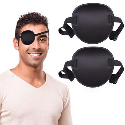 2Pcs 3D Eye Patches for Adults Adjustable Medical Eyepatch for Lazy Eye Adult
