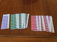 Set of 100+ TaylorMade Golf Shaft Band Stickers  - Ladies, Regular, Stiff - NEW 