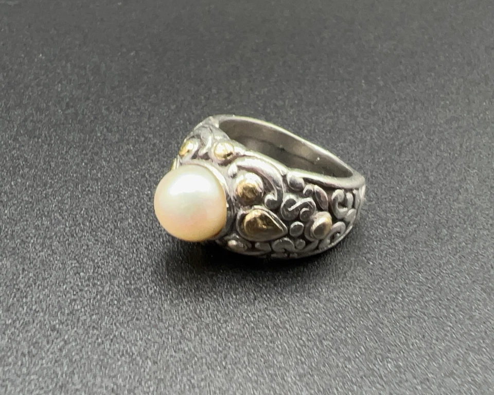 Anillo John Hardy oro 18K y plata de ley perlas, talla 7 Foto 4 de 4