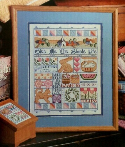 Cross Stitch Pattern Vintage SIMPLE LIFE SAMPLER Church Quilts Animals Home - Picture 5 of 9