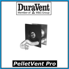 DURAVENT PELLETVENT PRO Pipe 3" Wall Thimble w/Air Intake #3PVP-WTI PELLET VENT