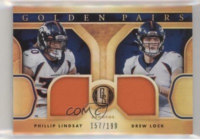 2020 Panini Gold Standard Golden Pairs /199 Phillip Lindsay Drew Lock #GP12 x7n