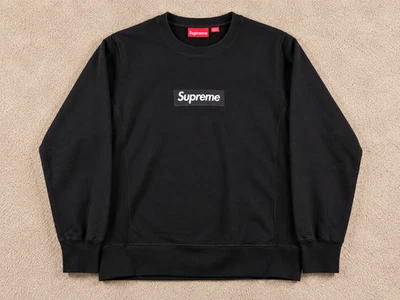 Supreme Black Box Logo Crewneck Sweatshirt 100% Cotton Men's M Canada (P26)