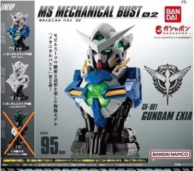 New Gundam MS Mechanical Bust 02 Bandai Capsule lot of 2 cle