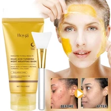 Kojic Acid Turmeric Night Wrapping Mask Collagen Overnight Peel Off Facial Mask