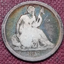 1837 Seated Liberty Dime 10c Circulated #92963