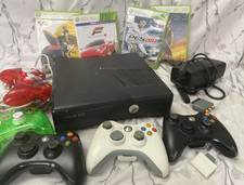Microsoft Xbox 360 S Slim 250GB + 5 Controllers 256MB Memory Games Tested