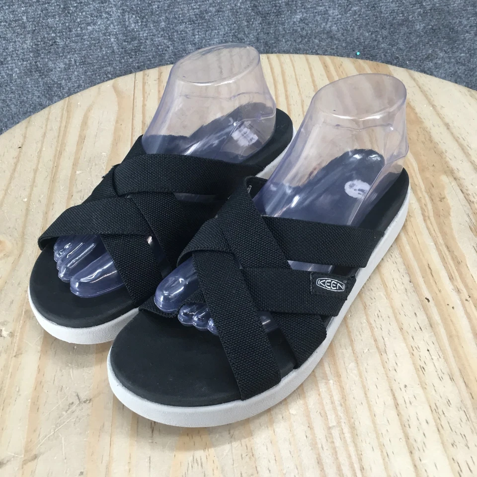 Sandalias Keen para mujer 9,5 Elle informales sin cordones con tiras deslizables 1022634 tela negra Foto 3 de 4