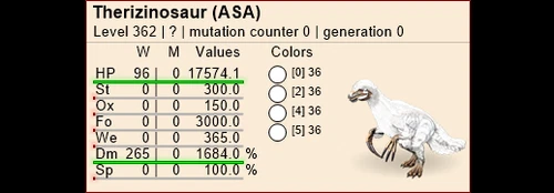 Ark ASA Xbox/PC/PS5 PVE 362 Solid 36 albino Theri Therizino baby pair