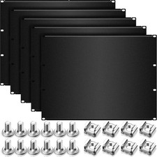 5 Pcs 8U Blank Rack Mount Pane Spacer Metal Blank Panel Black Server Rack Acc...