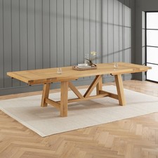 Trestle Dining Table Extending – 10 Seater Marbury Classic Oak Furniture