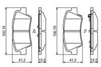 1X Bosch 0 986 494 768 Bremsbelagsatz Scheibenbremse FüR KIA Hyundai Ssangyong