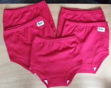 Five pairs size 9-12yrs  Senior girls school briefs gym knickers pants nylon Red