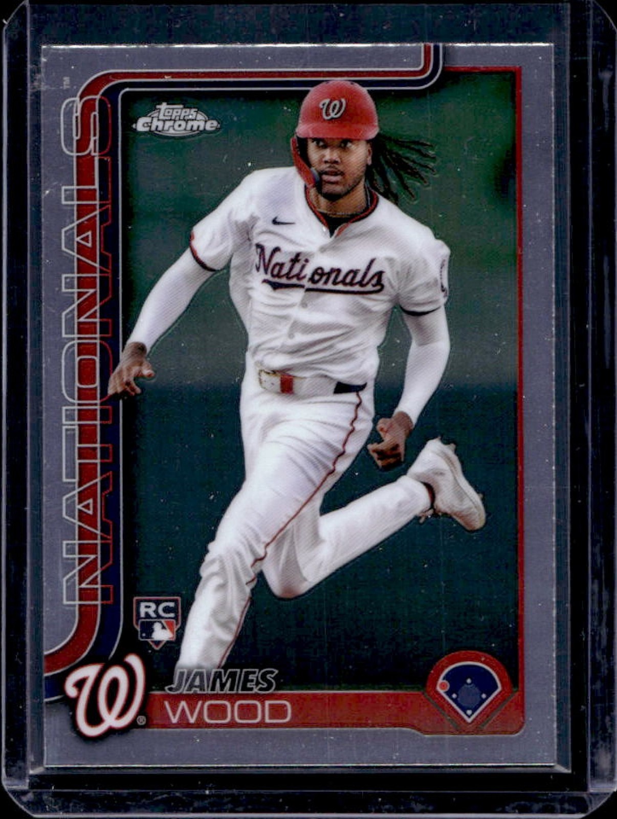 2025 Topps Chrome James Wood RC Rookie #132 Nationals
