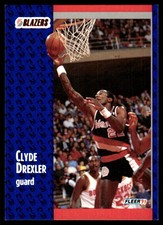 Clyde Drexler 1991-92 Fleer #41 Trail Blazers NBA READ FREE SHIP AutographDen