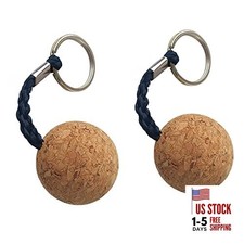 35mm Floating Cork Ball Keyring Float Keychain for Kayaking Boating Fishing