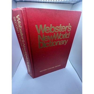 Webster's New World Dictionary Second Concise Edition Red Hardcover Reference