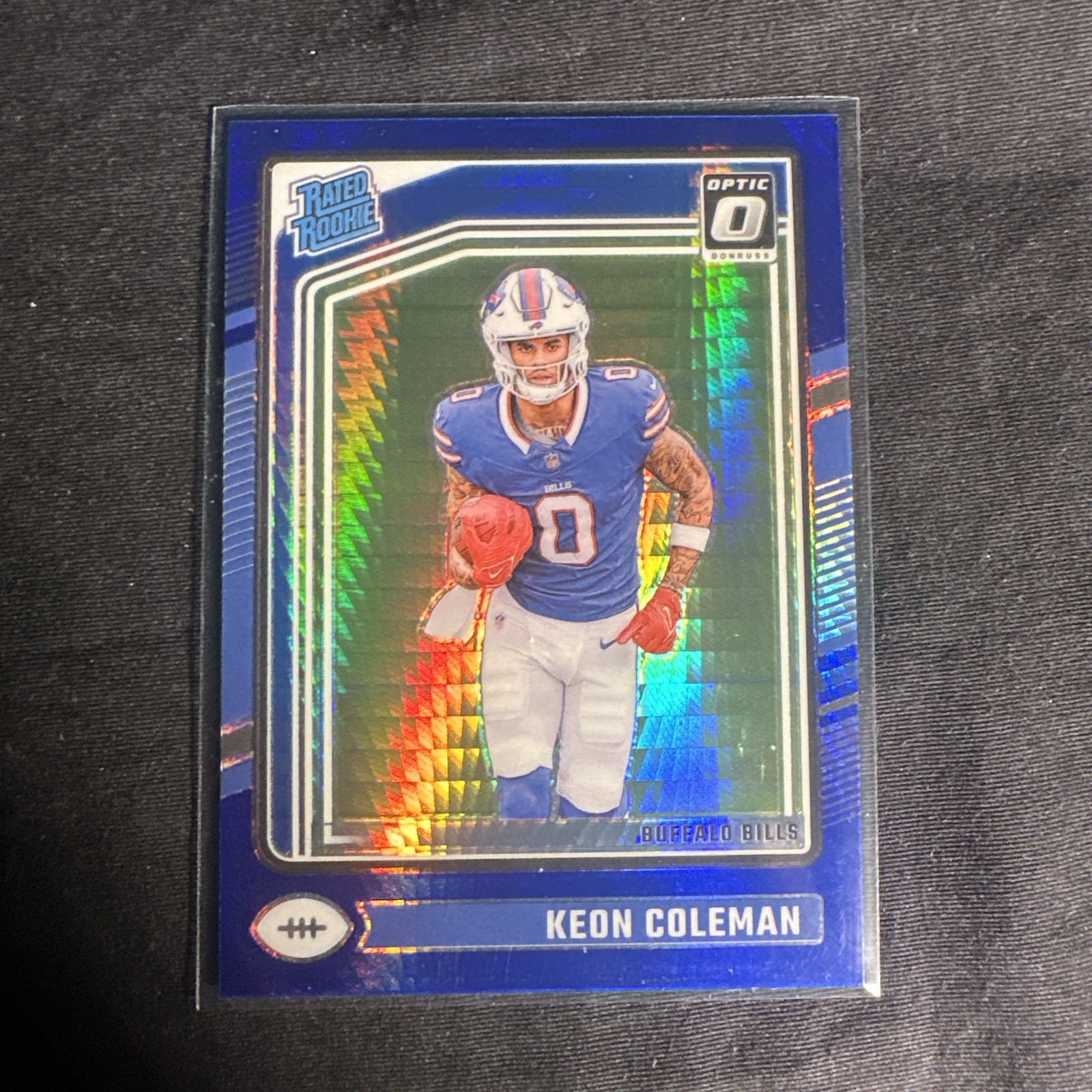 2024 Panini Optic Keon Coleman Blue Hyper Prizm Rated Rookie RC #263 COLOR MATCH