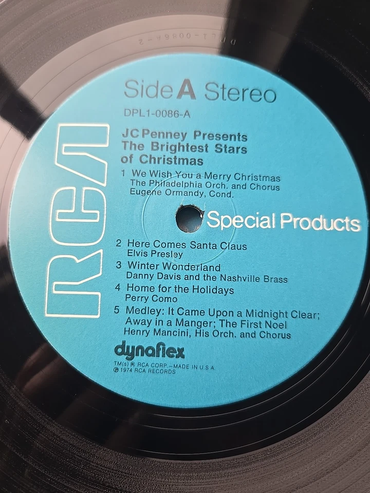 1974 Самые яркие звезды Рождества запись 12» виниловая пластинка 33 об/мин DPL1-0086 - Изображение 2 из 4