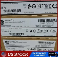 New Factory Sealed AB 1769-OB16 CompactLogix 16 Pt 24VDC D/O Module