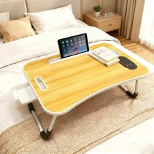 laptop bed table, non-slip folding lap desk, multi-function laptop tray, portabl
