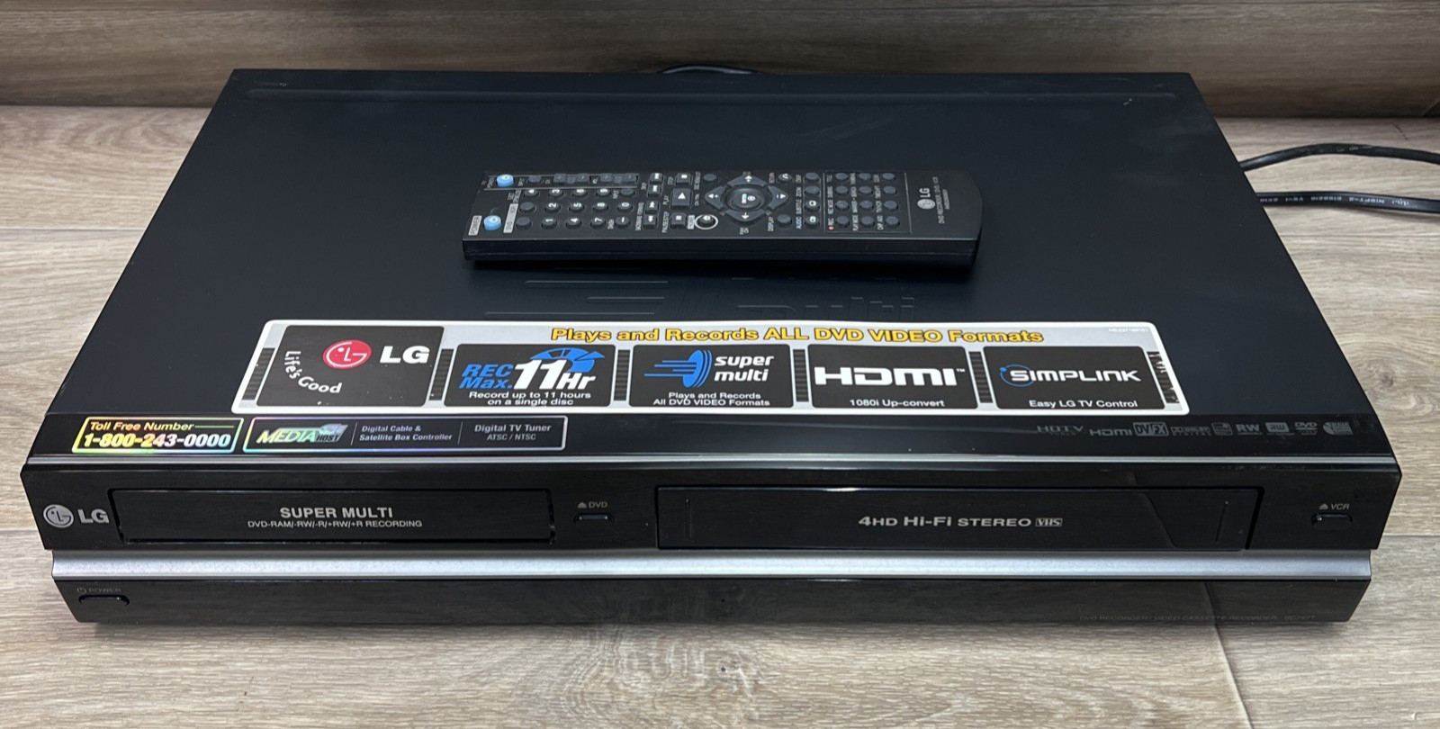 LG RC797T Super Multi DVD Recorder VCR COMBO / Digital TV Tuner Player W/REMOTE
