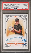 2022 Onyx Vintage Jackson Holliday Autograph Inscribed /5 PSA 9 Baltimore Oriole