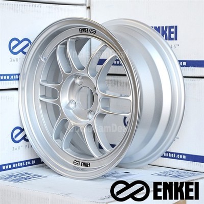 16x7 4x114.3 43 OFFSET ENKEI JAPAN RPF RPF1 SILVER 12 SPOKES SPORT