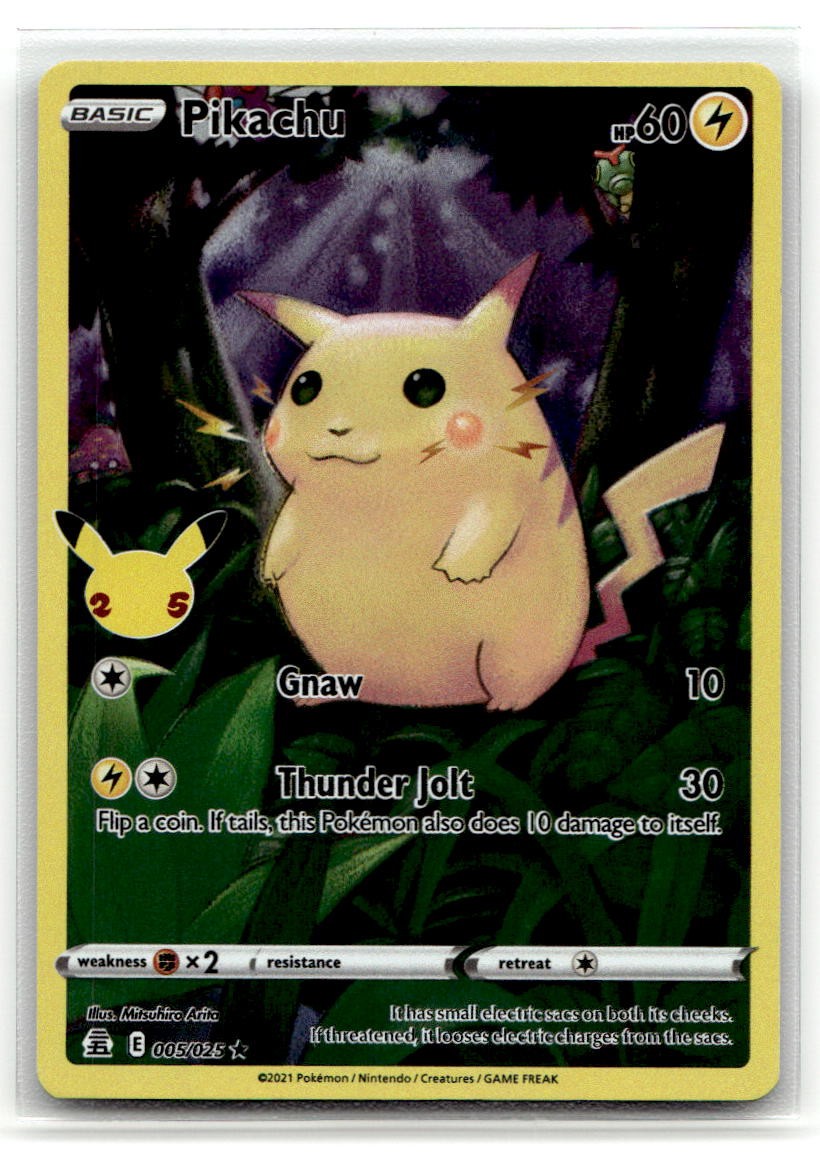 Pikachu #5/25 (Holo) (LP) Celebrations CLB Pokemon