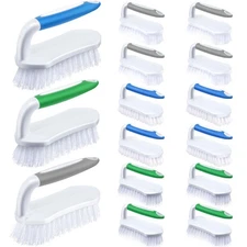 12 Pcs Scrub Brush for Cleaning with Handle Comfortable to Grip Heavy-Duty Fl...