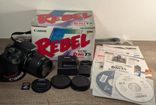 Canon EOS Rebel T5 18.0 MP DSLR Digital Camera Kit 18-55mm Lens, Extras Tested