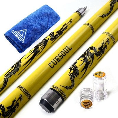 CUESOUL SOOCOO Series 58'' 19oz Maple Pool Cue Yellow 12.75mm