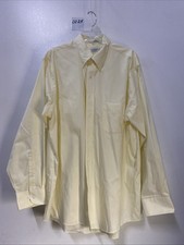 Men  s VanHeusen Dress Shirt Yellow Long Sleeve Sz XL 17-17.5 Button-Up, Pocket